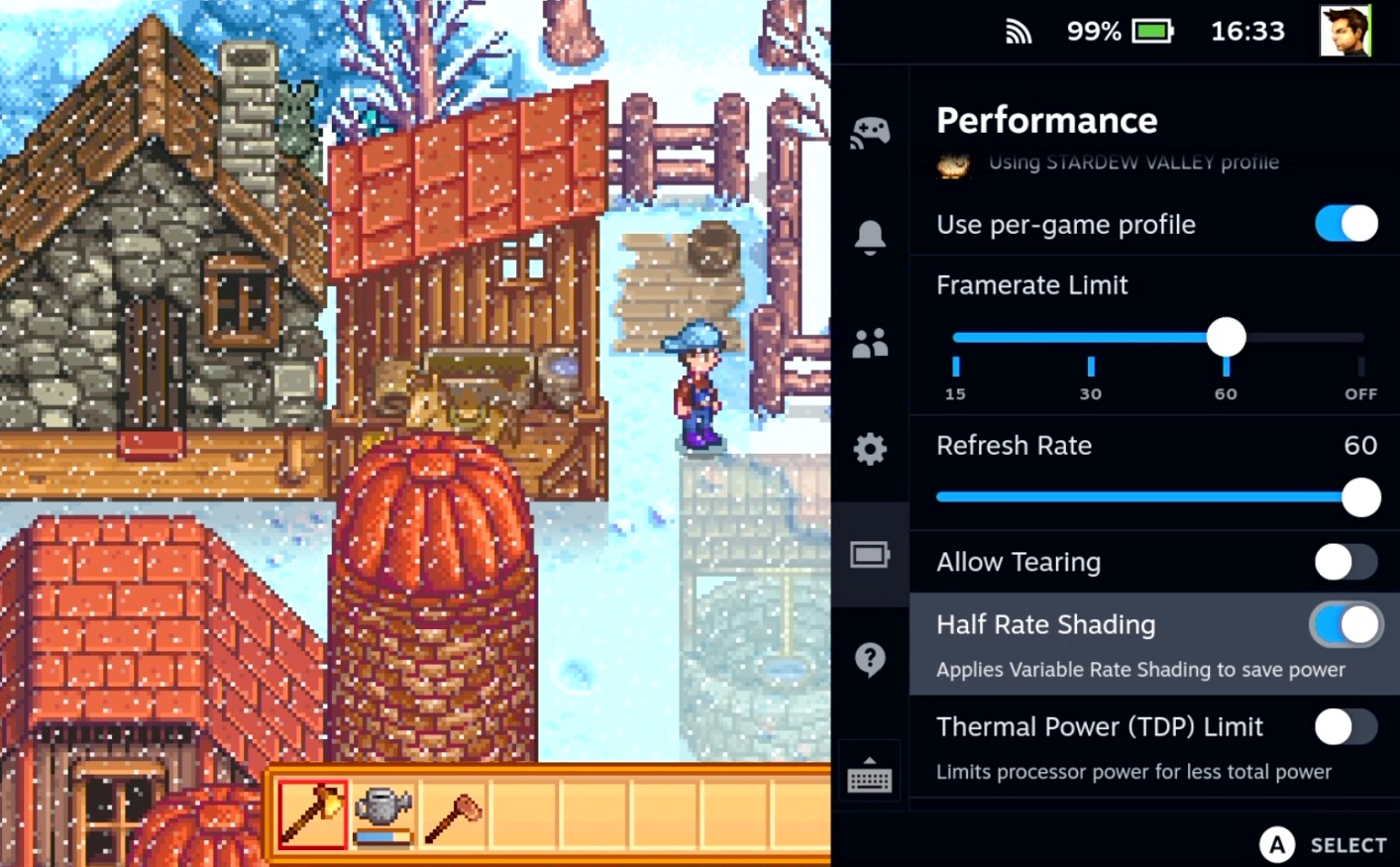 Steam Deck update adds per-game performance profiles